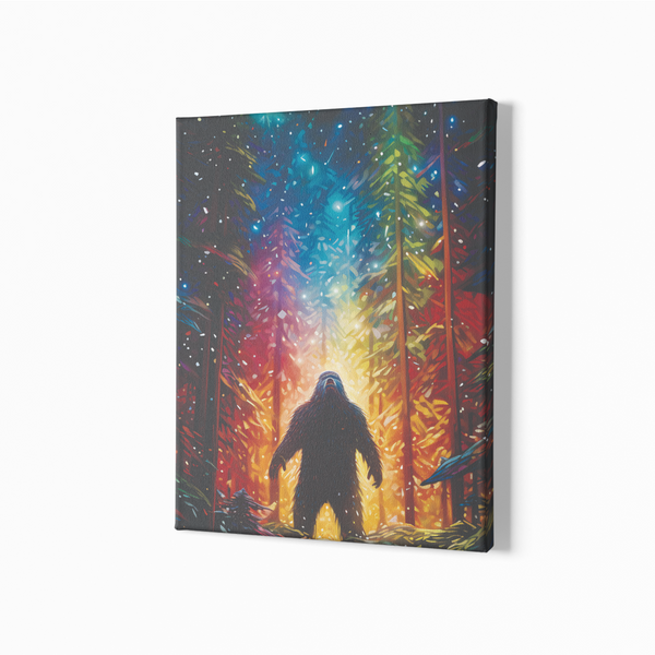 Sasquatch Bigfoot Wall Decor Wall Art Gallery Wrapped Canvas, Wall Art Decor, Home Decor, Wall Decor, Room Decor, Home Decor Wall Art, Office Wall Art, Bedroom Wall Decor