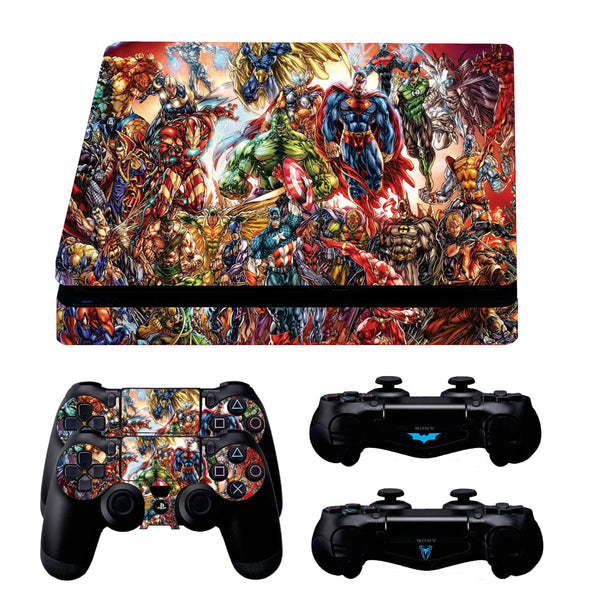 Premium Designer PlayStation Superheroes Skin Sticker Vinyl Decal