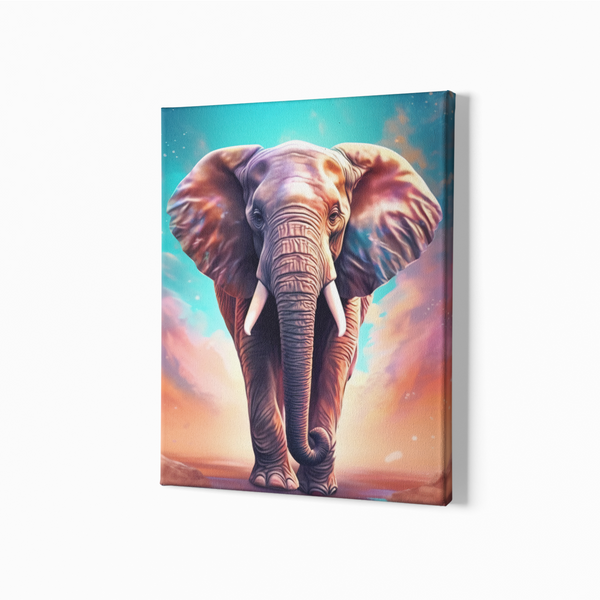 Cosmic Elephant Wall Decor Wall Art Gallery Wrapped Canvas, Wall Art Decor, Home Decor, Wall Decor, Room Decor, Home Decor Wall Art, Office Wall Art, Bedroom Wall Decor