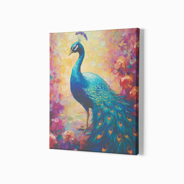 Peacock Wall Decor Wall Art Gallery Wrapped Canvas, Wall Art Decor, Home Decor, Wall Decor, Room Decor, Home Decor Wall Art, Office Wall Art, Bedroom Wall Decor